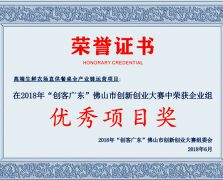 2018创客广东优秀项目奖